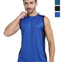 FTX Men Pack of 4 Dri-FIT Colourblocked Round Neck T-shirts-picture-43