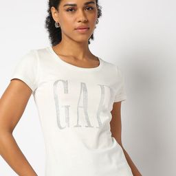 GAP Rhinestone Embroidered Logo Short Sleeves T-shirt-image-43