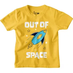 BonOrganik Boys Printed V-Neck Applique T-shirt-36