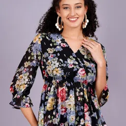 KALINI Women Floral Printed V-Neck Top-picture-48