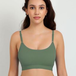 Women Cotton Maroon,Green Non Padded Non-Wired Lingerie Bra Sport wear Gym Crop Tank Top-picture-46