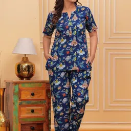 Nevisha Style Printed Pure Cotton Tunic With Trouser Co-Ords-picture-11