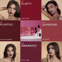 NY9 HUDA Set Of 4 Mini Matte Liquid Lipstick - 1.9 ml Each image 2