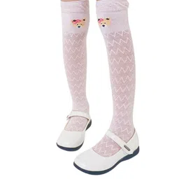 NESKA MODA Pink Knee Length Socks-18