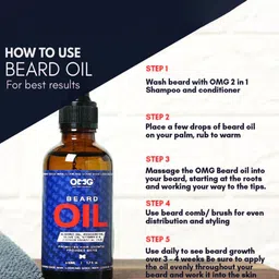OMG OnlyMenGrooming Beard Oil With Almond & Avocado Oil For Hair Growth - 50 ml image 4