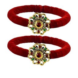 Vidhya Kangan Red Brass Bangles-image-42