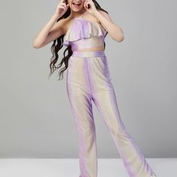 Stylo Bug Girls Printed Top with Trousers-image-43