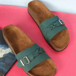 MOZAFIA Women Open Toe Flats with Buckles-49
