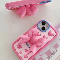 CASE CREATION iPhone 15 Plus 3D Love Cute Heart Butterfly Back Case-19