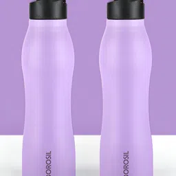 BOROSIL Purple & Black 2 Piece Stainless Steel Solid Water Bottle-image-43