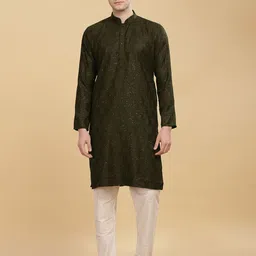 Anouk Men Embroidered Thread Work Kurta-image-61