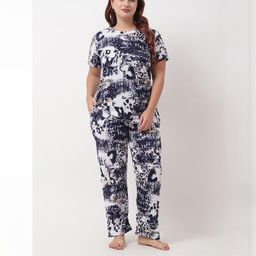 SENSLIFE Blue Polyester Nightdress-image-92