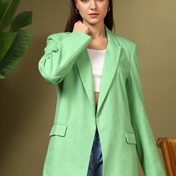 Kotty Notched Lapel Single Breasted Blazer-image-5