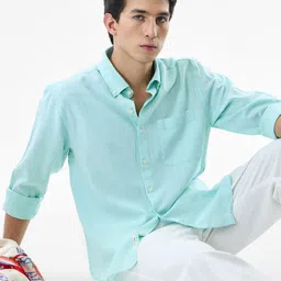 Snitch Men Micro Checked Button-Down Collar Casual Shirt-image-60