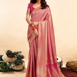 KALINI Woven Design Zari Heavy Work Banarasi Saree-picture-13
