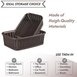 Kuber Industries Brown Set of 6 Regular Multi-Utility Organisers image 5