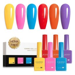 CANNI Set Of 6 Hema Free Color Nail Gel Polish- 9 ml Each- Shade - 2322-56