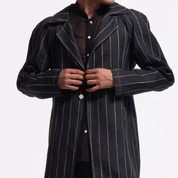 Balance by Rohit Bal Men Striped Cotton Fashion Jacket image 2