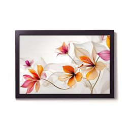 Aura White & Yellow 1 Piece Synthetic Wood Abstract Wall Paintings-22