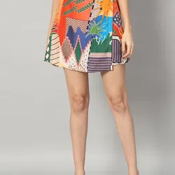 BRIJAL LAD Sunset Mosaic Midi A-Line Skirt-image-13