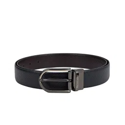 Da Milano Men Textured Leather Reversible Belt-image-83
