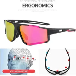 gosforb UV Protection, Mirrored Rectangular Sunglasses (Free Size) image 5