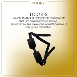 nooky Soft Handcuff, Legcuff & Blindfold Set – Adjustable, Lightweight & Unisex image 3