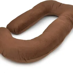 J Shape pregnancy pillow cotton | comfort maternity pillow for women Polyester Fibre Solid Pregnancy Pillow Pack of 1-image-1