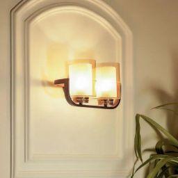 Gold Vienna Dual Light Glass & Metal Wall Light By Kapoor LampShades-picture-43