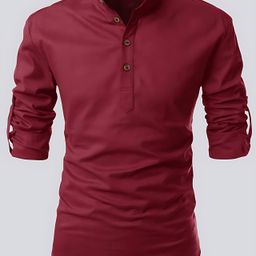 poshside Men Solid Cotton Blend Flared Kurta-picture-37