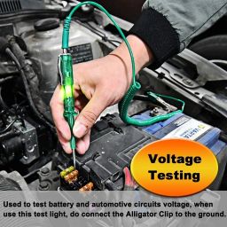 nitya Pen Pencil with Light Bulb for Low Voltage Systems Fuse Switch Wires(Green) Digital Voltage Tester image 5