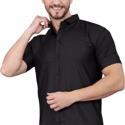 Men Regular Fit Solid Slim Collar Casual Shirt-picture-18