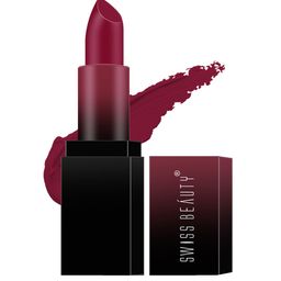 SWISS BEAUTY HD Matte Lipstick 3.5 gm - Bold Wine 21-picture-10