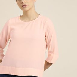 ether Women Peach-Coloured Solid Top-image-90