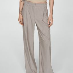MANGO Women Striped Trousers-image-131