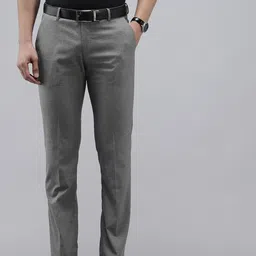 Arrow Men Textured Original Tapered Fit Trousers-image-47