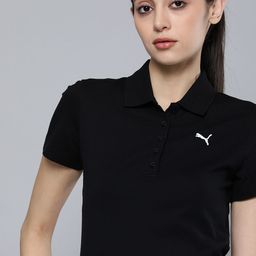 Puma Women Solid Polo Collar Regular Fit Outdoor T-shirt-image-35