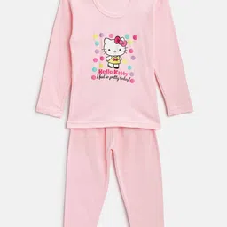 BODYCARE INSIDER Girls Pink Hello Kitty Print Thermal Set-picture-48