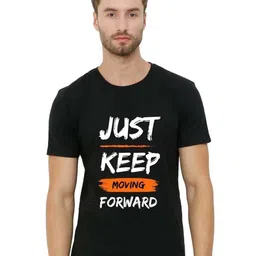 ECOLINE Clothing Men Bio Finish Typography Printed Round Neck Cotton T-shirt-7