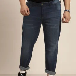 Sztori Men Plus Size Slim Tapered Fit Light Fade Stretchable Jeans-image-17