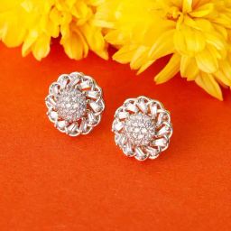 GIVA 92.5 Sterling Silver Spinning Firework Stud for Women-image-10