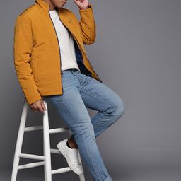 Allen Solly Sport Men Mustard Solid Padded Jacket-image-40