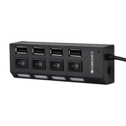 Zebronics Zeb-150HB with 4 USB Ports & Led Indicator with Individual Switch USB Cable (Black)-21