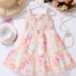 INCLUD Girls Floral Print Smocked Fit & Flare Dress-image-17