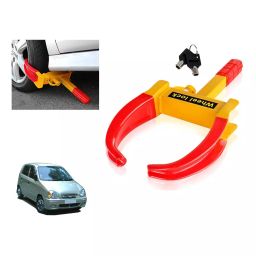 Auto Pearl Claw Type Adjustable Anti Theft Wheel Clamp Lock for Santro Xing (2003-2004)-6