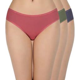 Amante Pink & Green Hipster Panties - Pack Of 3-image-9
