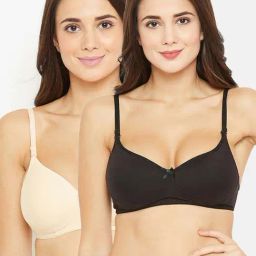 N-Gal Black & Cream Everyday Bras - Pack Of 2-image-91