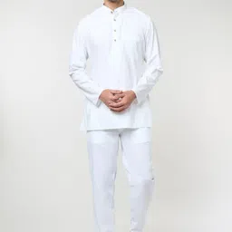 RNG Safawala Men Printed Regular Thread Work Pure Cotton Kurta with Trousers-picture-17