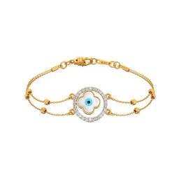 Joyalukkas Gold 22K Charm of Protection Evil Eye Bracelet for Women-image-61