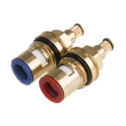 RS PRO Brass Pipe Fitting Straight 7.6 x 14.9 mm Ceramic Tap Gland 12.7 mm (1/2 Inch) Male Model No 7845324-15